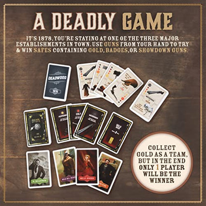 Facade Games Deadwood 1876 Card Game, Gold Rush Strategy for 2-9 Players | Ages 14 and Up, Wild West Gold Rush Theme, Social Deduction Game, For Family Game Night - style: Deadwood