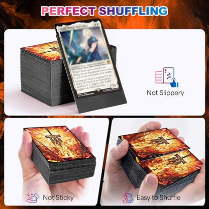 UAONO MTG Card Sleeves 100ct - Fantasy - Art Card Sleeves Deck Protector, Clear Front & Matte Textured Back, Sleeves for Magic The Gathering - color: Fantasy
