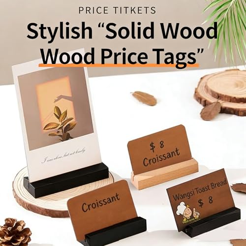 10Pcs Wooden Place Card Holders Black, Wood Photo Picture Card Holders for Weddings Banquets and Parties, Beech Table Number Holder Stands, Wood Menu Holder for Restaurants - size: 10 Pcs-Black- Slots 2mm