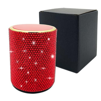 Bling Dice Cup Velvet Felt-Lined Quiet Shaker with Lid Includes 12 Dices Plastic Dice Cup Set for Bar Party Family Yahtzee Farkle Classic Dice Games (Red) - color: Red