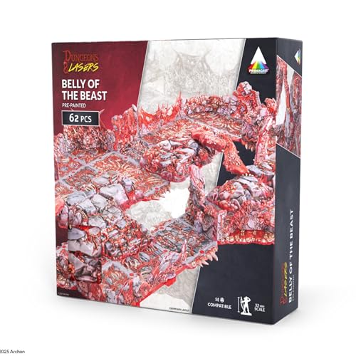 Dungeons & Lasers: PrismaCast Pre-Painted Terrain - BELLY OF THE BEAST: PRE-PAINTED