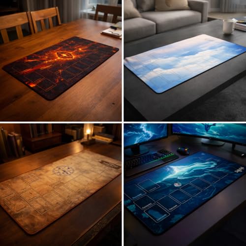 Ships Next Day, Made in USA - Custom Collectible Card Game Playmat - Tournament-Legal TCG Mat with Your Own Design - Non-Slip Rubber Base & Smooth Surface - Choose Your Layout