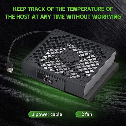 G-STORY Cooling Fan for Xbox Series S Auto 3 Speed Adjust Temp Display - Black - color: BLACK