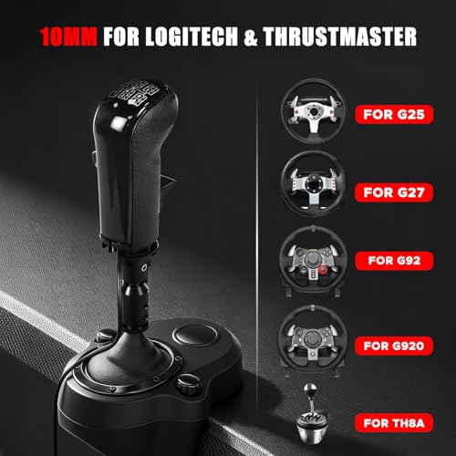 Rogierra USB American Truck Simulator Shifter, Gearshift Knob Compatible with ATS & ETS2 Games, PC Sim Racing Shifter Compatible with Logitech G27 G29 G920 Thrustmaster TH8A Fanatec