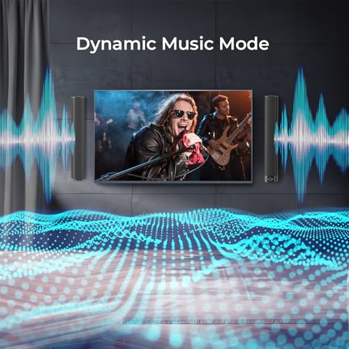 Sound Bar for Smart TV, Soundbar with Bluetooth/ARC/Opt/AUX Connect, Auto Volume Boost, 3 Equalizer Modes, 2 in 1 Detachable Soundbar for TV/PC/Gaming/Projectors - color: Black