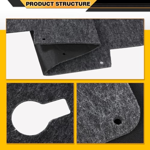 CNNELL Hood Insulation Pad Compatible with Dodge Ram 1500 1994-2001/Not Fit Durango Or Dakota, Not Fit for Diesel Black - style: 1994-2001 Ram 1500