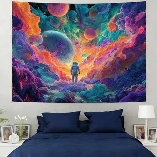 KKYEJLQYI KKYEJLQYIAstronaut UV Reactive Tapestry, Black Light Neon Wall Tapestry, Luminous Space Tapestry, Bedroom, Living Room, Game Room Decoration Large Tapestry - color: Astronaut-1
