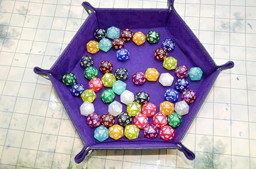SmartDealsPro 50-Pack D20 20 Sided Dice Polyhedral Dice with Pouch for DND RPG MTG Table Game (D20, Glitter Color) - color: Glitter Color, style: D20
