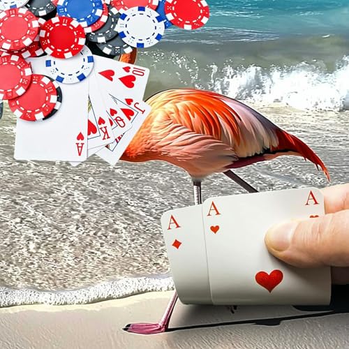 Flamingo for MTG & TCG Playmat Mouse Pad,BFDHGQZC 24" x 14" Game Mat for MTG/RPG/CCG Trading Card Game Playmats Table Mat Perfect for Card Games Video Games Computer Office - color: Flamingo