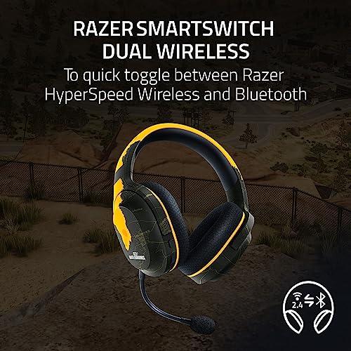 Razer Barracuda X Wireless Gaming & Mobile Headset (PC, PlayStation, Switch, Android, iOS): 2.4GHz Wireless + Bluetooth - Lightweight - 40mm Drivers - Detachable Mic - 50 Hr Battery - PUBG Edition - color: PUBG Edition, size: Standard, style: Barracuda X