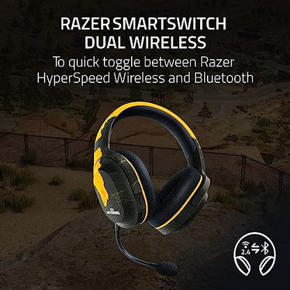Razer Barracuda X Wireless Gaming & Mobile Headset (PC, PlayStation, Switch, Android, iOS): 2.4GHz Wireless + Bluetooth - Lightweight - 40mm Drivers - Detachable Mic - 50 Hr Battery - PUBG Edition - color: PUBG Edition, size: Standard, style: Barracuda X