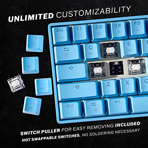 HK Gaming Keycap Set for Mechanical Keyboard - color: Blue, size: Gateron Optical Yellow