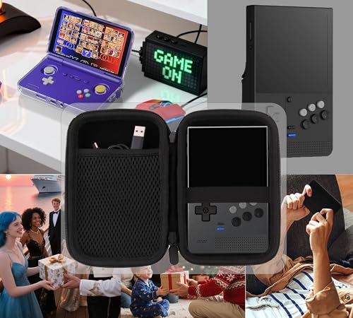 Hard EVA Carrying Storage Case Compatible with Retroid Pocket Flip 2 / Retroid Pocket Classic Retro Game Handheld Console Protective Travel Storage Box (Black) - color: Black
