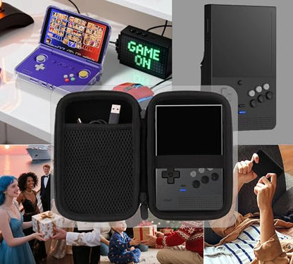 Hard EVA Carrying Storage Case Compatible with Retroid Pocket Flip 2 / Retroid Pocket Classic Retro Game Handheld Console Protective Travel Storage Box (Black) - color: Black