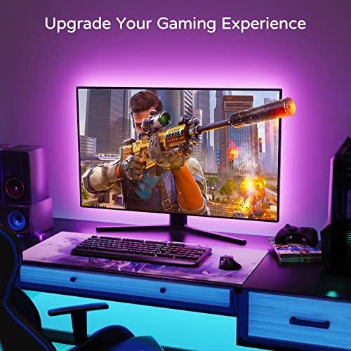 TV Backlight 55 inch, 11.5Ft Led Strip Lights USB Powered with Remote -Curve Design Sync on/Off with TV, Changing LED Background Bias Lighting for Living Room Decor, Gaming Decor - size: for 50-55inch