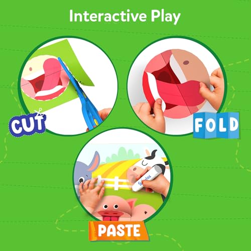 Skillmatics Scissor Skills Preschool Activity Book – Snip Snip Animals | 25 Cutting Activities for Preschoolers, 2 Child–Safe Scissors, Felt Craft Kit, Fun Gift for Kids Ages 3, 4, 5, 6, 7 - style: 5. Animals