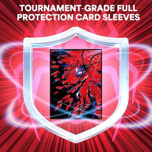 Kabinka MTG Card Sleeves -Spider 100 Standard Size Pack | Clear Front & Matte Finish Back MTG Sleeves for Magic The Gathering TCG - color: Spider