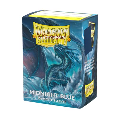 Dragon Shield | Standard Size Card Matte Sleeves | 100 CT - Smooth & Tough Premium TCG Sleeves | Compatible with Pokemon, Flesh & Blood, One Piece & Magic the Gathering | Midnight Blue - color: Midnight Blue