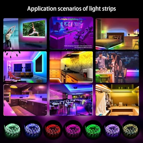 USB LED Strip Lights,16.4ft 5V USB Powered RGB LED Tape Light,Remote Control, Flexible TV Backlight for PC Monitor Desk Bedroom Decor - size: 16.4ft