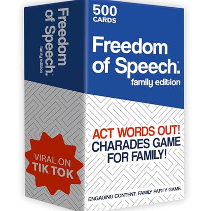 Card Board Games for Adults - Party Games for Friends and Family Game Night | Freedom of Speech Card Board Game - Family Edition - Fast-Paced - Guess The Word - Easy to Play - color: Freedom of Speech Family
