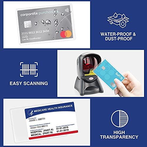 Sooez 10 Pcs New Medicare Card Holder Protector Sleeves, 12Mil Card Sleeves | PVC Clear Soft Social Security Card Protector, Waterproof Medicare Card Protector for New Medicare, Credit, Business Card