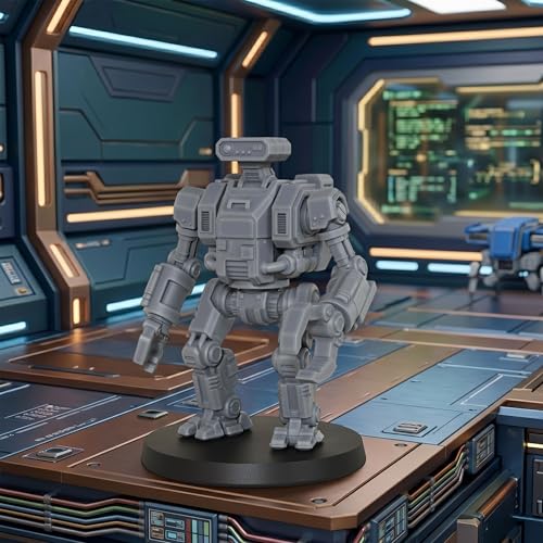 Sci-Fi Minis 28mm Tabletop Unpainted Miniatures -Industrial Droids AS1015 | Miniature Game & TTRPG, 1:56 Role Playing Sci-Fi miniatures RPG Accessory Set