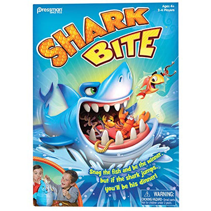Shark Bite -- Roll the Die and Fish for Colorful Sea Creatures Before the Shark Bites Game! by Pressman Blue Sky, 5" - style: Shark Bite