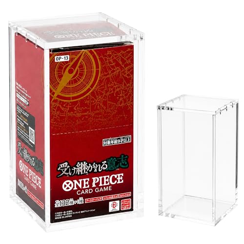 Japanese One Piece Booster Box Acrylic Display Case | Fits JP OP-04 to OP-16 Booster Boxes, 5mm Clear Magnetic TCG Box Protector, UV & Dust Resistant Acrylic Storage Case - size: Acrylic Case for JPOP(3"Lx2.95"Wx5.8"H)