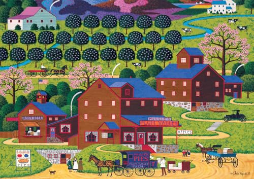 Buffalo Games – Plum Valley - Charles Wysocki - 300 Oversized Piece Jigsaw Puzzle Larger Shapes - Great for Adults, Seniors, Easy to Grip