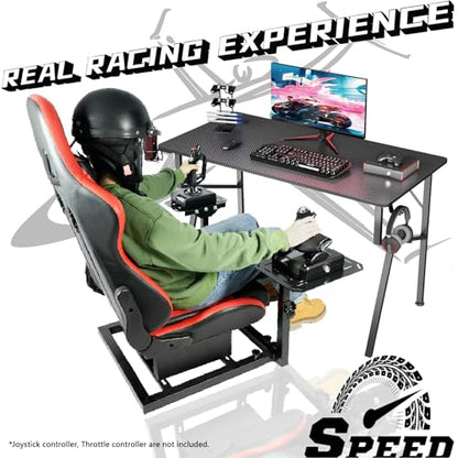 Dardoo Flight Game Cockpit With Redseat And Racing Simulator Mount, fits for Thrustmaster HOTAS WARTHOG, Not Included pedal, Throttle,Joystick