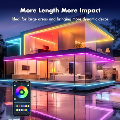 Neon RGB Rope Lights,IP67 Waterproof,Flexible Led Rope Lights,Control with App/Remote,Music Sync,for Gaming Room Living Bedroom Wall Decor (20FT) - size: 20FT