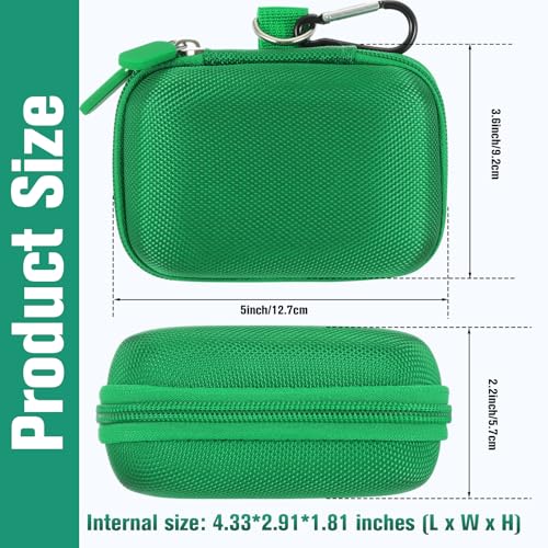 Sanwuta 2 Pcs Travel Card Games Case Playing Card Case EVA Hard Protective Storage Carrying Bag for Classic Playing Box Not Including Cards (Green) - color: Green