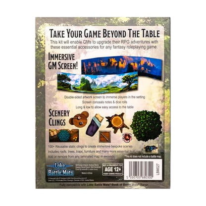 Loke Adventure Upgrade Kit - Immersive GM Screen and Reusable Scenery Clings for Custom RPG Maps