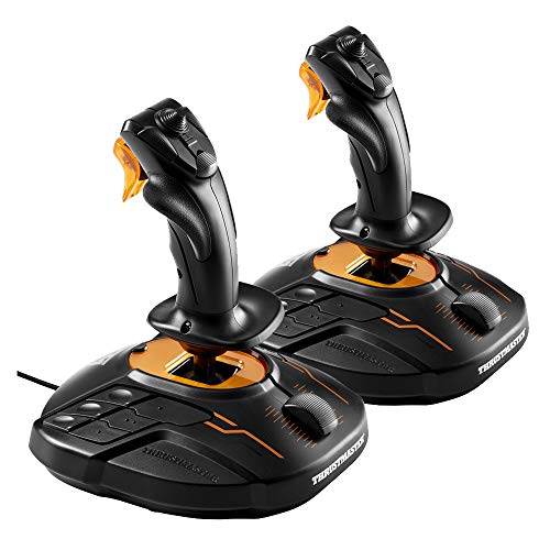 Thrustmaster T16000M FCS Space Sim Duo Combat Flight Sim Joystick - PC | Dual Hall-Effect sticks, 32 programable buttons, weighted bases, 8-way hat switch, 4 axes, twist rudder, integrated throttle - style: T16000M SPACE SIM DUO STICK