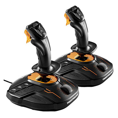 Thrustmaster T16000M FCS Space Sim Duo Combat Flight Sim Joystick - PC | Dual Hall-Effect sticks, 32 programable buttons, weighted bases, 8-way hat switch, 4 axes, twist rudder, integrated throttle - style: T16000M SPACE SIM DUO STICK