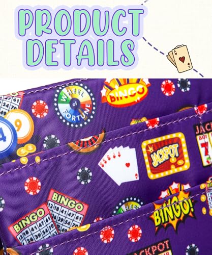 Playing Card Holder for Bingo Pull Tabs Gambling Tickets Card Game Holders for Canasta Poker Bridge Cards Casino Portacartas para Bingo Purple Indigo - color: Indigo