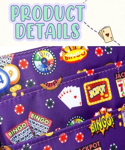 Playing Card Holder for Bingo Pull Tabs Gambling Tickets Card Game Holders for Canasta Poker Bridge Cards Casino Portacartas para Bingo Purple Indigo - color: Indigo