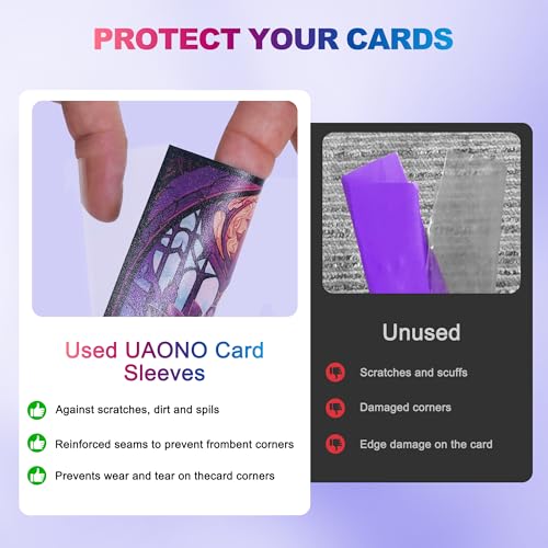 UAONO MTG Card Sleeves 100ct - Lotus - Art Card Sleeves Deck Protector, Clear Front & Matte Textured Back, Sleeves for Magic The Gathering - color: Lotus