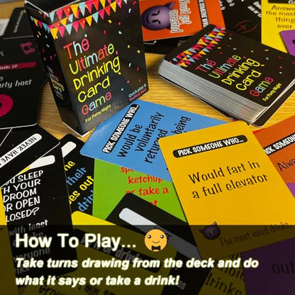 The Ultimate Drinking Card Game for Party Night - Drinking Game for Adults for Game Nights, Pregame, Couple Games, Bachelorette Party Games