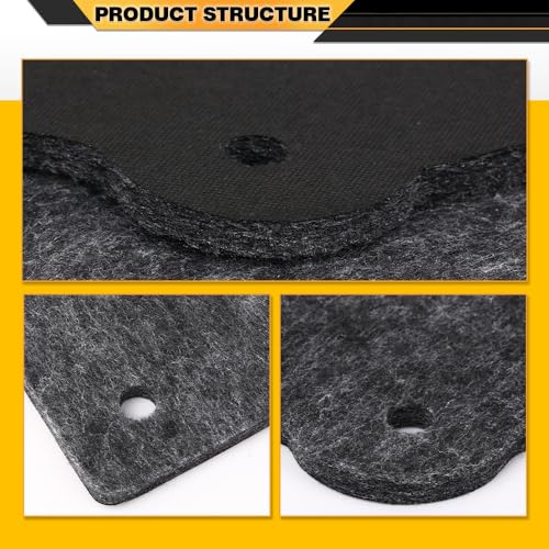 CNNELL Hood Insulation Pad 1/2" with Clips Compatible with 1988-1998 Chevy Truck C1500 K2500 3500 Black - style: 1988-1998 Chevy Truck