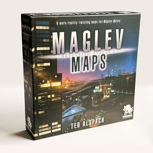 Bezier Games Maglev Metro Maps Volume 2, Ages 14+, 1-4 Players | 6 New Maps with Unique Rules, Strategy Gameplay Add-On for Maglev Metro Board Game