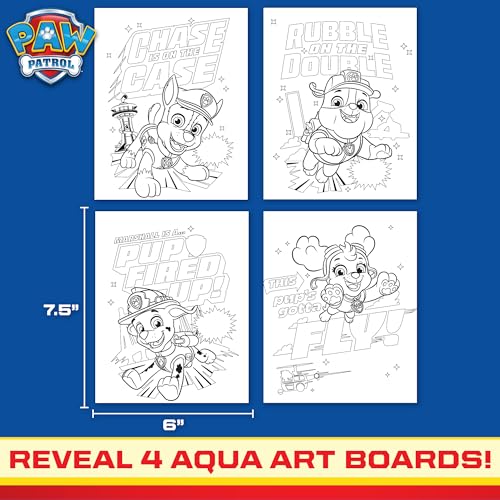 Paw Patrol Aqua Art, Color 4 Reusable Aqua Art Pages with a Water Pen, Reusable No-Mess Toddler Activities, Water Reveal Activity Book, Paw Patrol Toy, Toddler Travel Activities, Kids Travel Toys - style: Paw Patrol