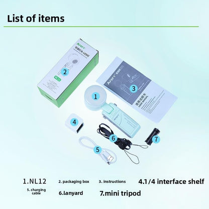 12W Portable LED Video Light, 2500K-5600K Bi-Color Photography Fill Light with 180° Rotatable Head & Tripod, High CRI Handheld Lighting for YouTube, TikTok, Live Stream & Product Photography - color: green