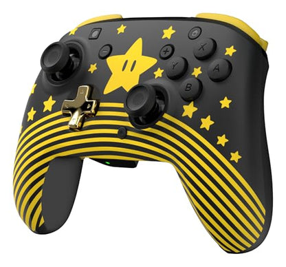 Turtle Beach Rematch Wireless Controller Super Mario Star Nintendo Switch 2 | Nintendo Switch Lite, OLED, Glow-in-the-Dark Design, Rechargeable 40-Hr Battery, 2 Mappable Back Buttons, Super Mario Star - color: Super Mario Star