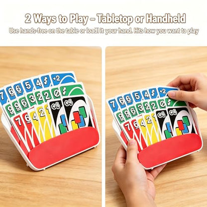 Card Holders for Playing Cards, Foldable 3-Layer Design for Seniors, Small Hands & Arthritis Relief, Portable Stand for Travel and Family Game Nights, Compatible with Poker, UNO, Set of 4