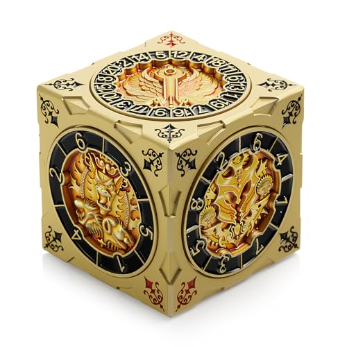 DNDND Luxury Gold Multi-Functional Spinner DND Dice – Premium D&D Monster Themed Metal Dice Cube for TTRPG, Dungeon Masters & RPG Collector's Gift (Gold) - color: Gold