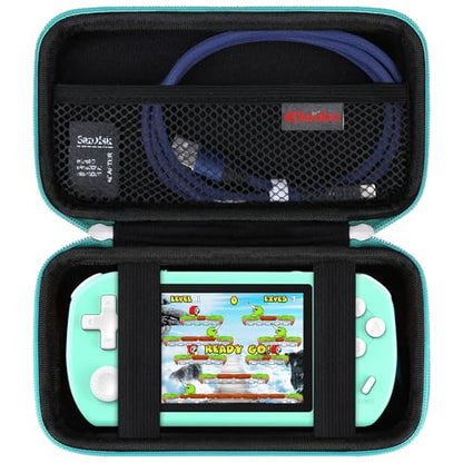 Elonbo Carrying Case for TEBIYOU/ WELLST·G/ TaddToy/ Beijue/ FAMILY POCKET/ CCTU/ X-JOYKIDS/ GREENCREEK/ Beico/ KAVOYI/ GuaiyeyeAP Handheld Game Console, Portable Electronic Gaming Player Bag, Green - color: Green