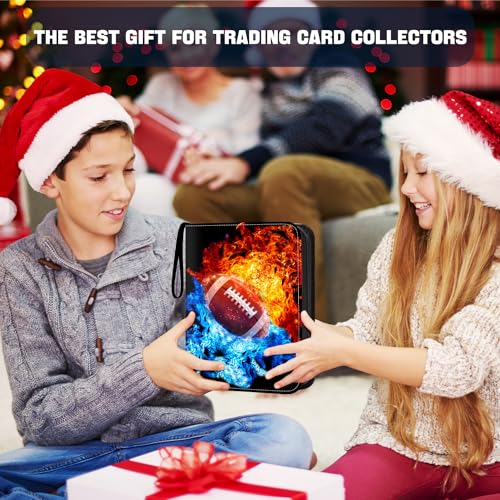 Football Card Binder with Sleeves,9-Pocket Trading Card Holder Card Collectors Album Hold Up to 900 Cards,Card Folder for Football Baseball Basketball Sport Trading Cards, TCG, MTG, PTG Games - color: Football-900