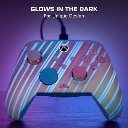 Turtle Beach Rematch Advanced Wired Gaming Controller for Xbox & PC | Xbox Series X|S, Xbox One, PC, 2 Remappable Buttons, Hall-Effect Triggers, Audio Controls, Glows-in-the-Dark, Cotton Candy - color: Cotton Candy