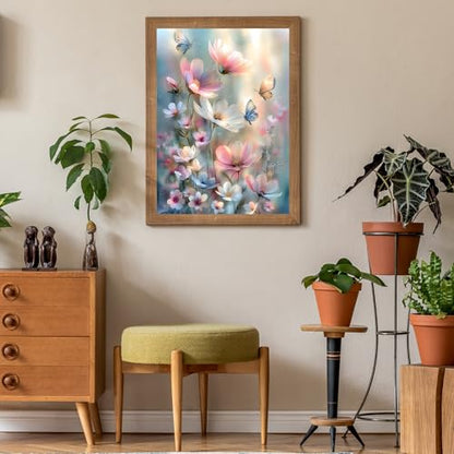Puzzles for Adults 500 Pieces, Flowers Jigsaw Puzzles - Butterfly Blossoms, Impossible Flowers Butterfly Puzzle for Seniors Families, 20.47x14.96 Inches, 1:1 Poster, Letter On The Back - style: Butterfly Blossoms
